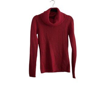 Forenza Vintage Women S Red Turtleneck Pullover Chunky Knit L/Sleeve Sweater